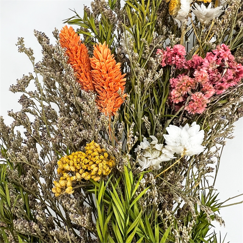 Preserved Botanical Wreath Green Natural Mixed Blooms