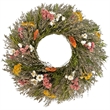 Preserved Botanical Wreath Green Natural Mixed Blooms