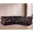 GOOEEN Power Reclining Sofa Brown Faux Leather Living Room Set Bluetooth Speaker