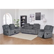 3-Piece Reclining Corduroy Sofa Set & LED Light Strip Speaker Gray