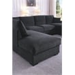 U-Shape Chenille Sectional Sofa with Dual Chaise Gray