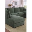 U-Shape Chenille Sectional Sofa with Dual Chaise Green