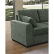 6-Seat U-Shape Chenille Sectional Sleeper Sofa w/ Storage Chaise Green