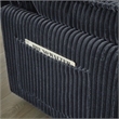 3-Seat Corduroy Cloud Sofa with Ottoman & Pockets & Pillows Gray