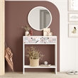 Larris Foyer Console  2 Doors White UV Print