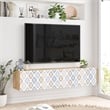 Future TV Unit Floating Entertainment Center Console with Storage UV Print