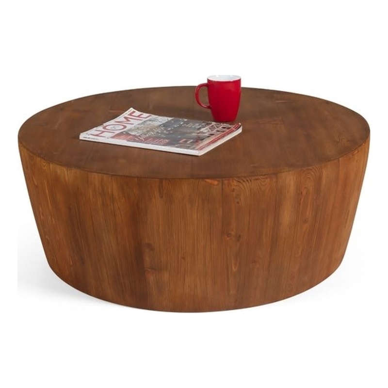 Batamex Home Solid Wood Handmade Round Coffee Table