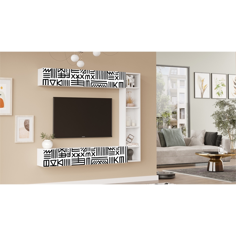 Cohen Floating Entertainment Center Floating TV Stand Wall Mounted