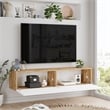 Future TV Unit Maze Pine-White UV Print 55 inches Floating Entertainment Center