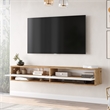 Future TV Unit Maze Pine-White UV Print 70 inches Floating Entertainment Center