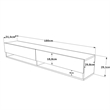 Future TV Unit Maze Pine-White UV Print 70 inches Floating Entertainment Center