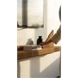 Batamex Parametric 65 inch Floating Shelf Modern Geometric Wall Decor Oak Color