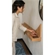 Batamex Parametric 65 inch Floating Shelf Modern Geometric Wall Decor Oak Color