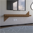 Batamex Parametric 65 inch Floating Shelf Modern Geometric Wall Decor Oak Color
