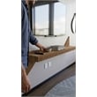 Batamex Parametric 65 inch Floating Shelf Modern Geometric Wall Decor Oak Color