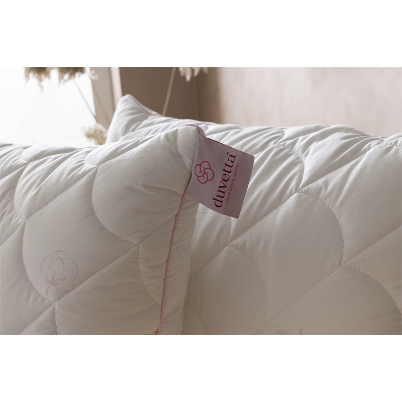 BATAMEX Duvetta Natural Wool Pillow with Protector Cover and Adjustable Filling