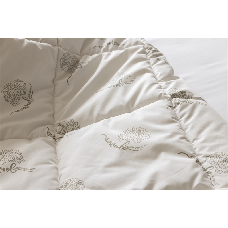 Duvetta 100 Wool Comforter with Cotton Fabric Cover New Zealand Wool Twin Size