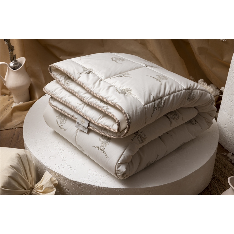 Duvetta 100 Wool Comforter with Cotton Fabric Cover New Zealand Wool Twin Size