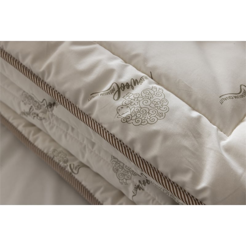 Duvetta 100 Wool Comforter with Cotton Fabric Cover New Zealand Wool Queen Size