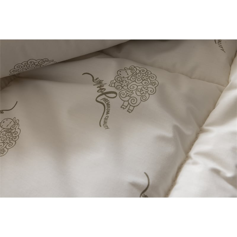Duvetta 100 Wool Comforter with Cotton Fabric Cover New Zealand Wool Queen Size