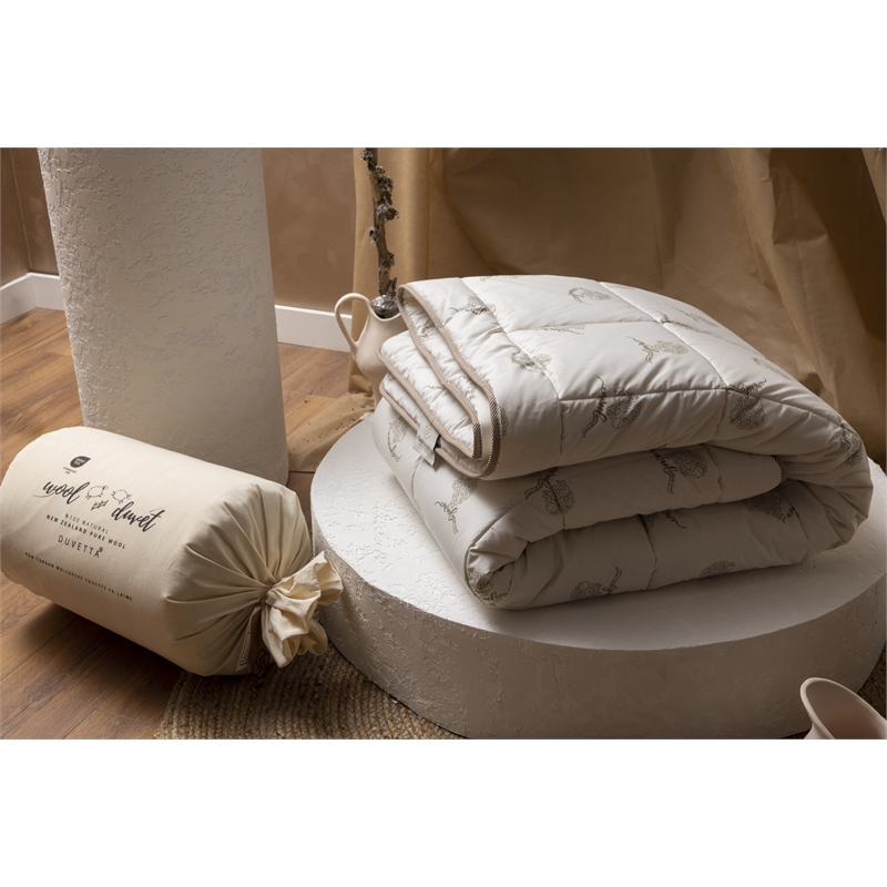 Duvetta 100 Wool Comforter with Cotton Fabric Cover New Zealand Wool King Size