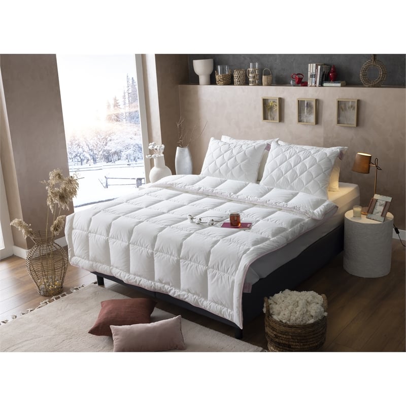 Duvetta Natural Cotton Comforter with Cotton Fabric Cover All Season Queen Size