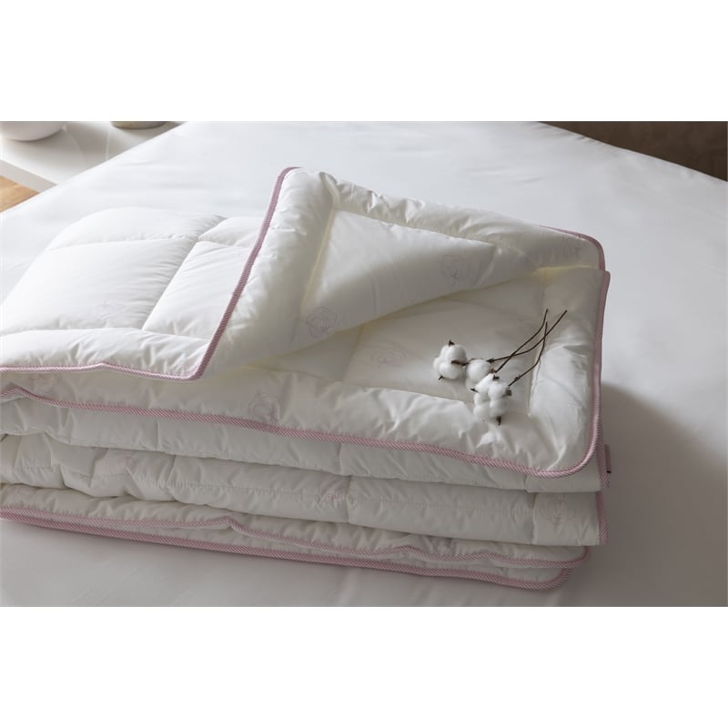 Duvetta Natural Cotton Comforter with Cotton Fabric Cover All Season Queen Size