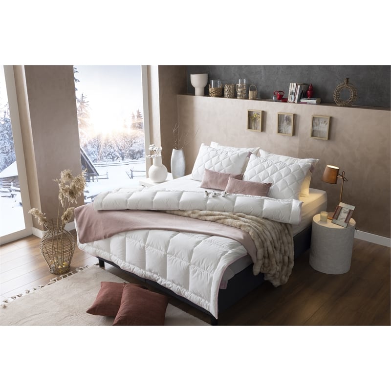 Duvetta Natural Cotton Comforter with Cotton Fabric Cover All Season Queen Size