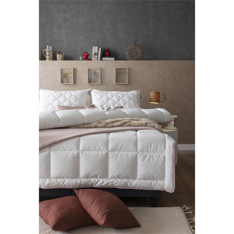 Duvetta Natural Cotton Comforter with Cotton Fabric Cover All Season King Size