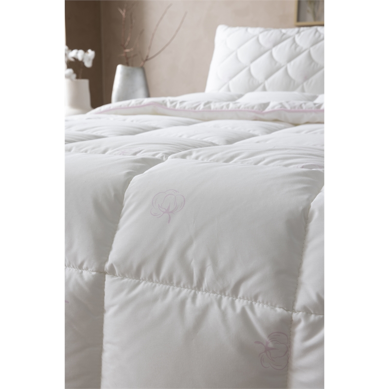 Duvetta Natural Cotton Comforter with Cotton Fabric Cover All Season King Size