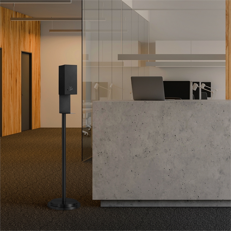 Luxe Floor Stand Touchless Hand Sanitizer Dispenser - 54 Matte Black