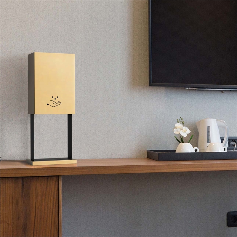 Luxe Tabletop Touchless Hand Sanitizer Dispenser - 21 Brushed Brass