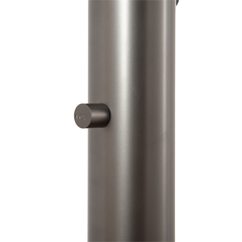 Palm Springs 1 Light Arc Floor Lamp - 87 Gunmetal and Gray tonal shades