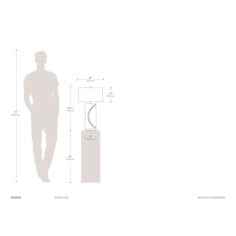 Half Moon Table Lamp with Nightlight feature 30 Charcoal Gray Wood