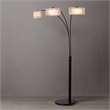 Amarillo 3 Light Arc Floor Lamp Matte Black