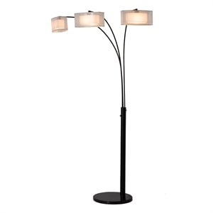 Amarillo 3 Light Arc Floor Lamp Matte Black
