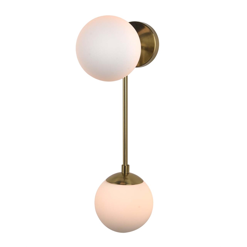 Duo Modern Contemporary LED Wall Sconce Brushed Brass