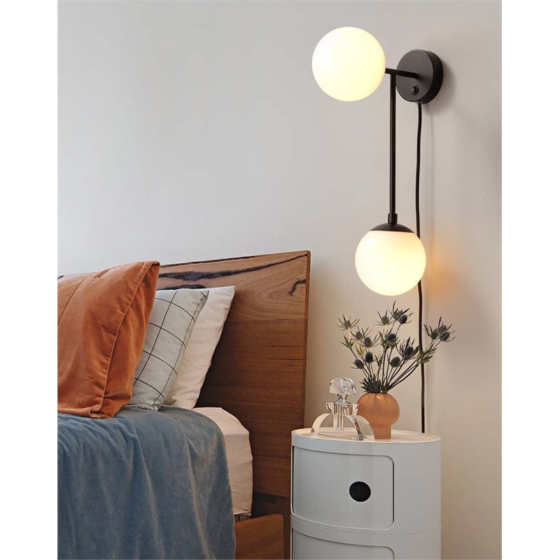 Duo Modern Contemporary LED Wall Sconce Matte Black
