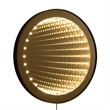 Carnival 36 Round LED Infinity Wall Mirror Brushed Brass Inline on/off