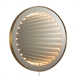 Carnival 36 Round LED Infinity Wall Mirror Brushed Brass Inline on/off
