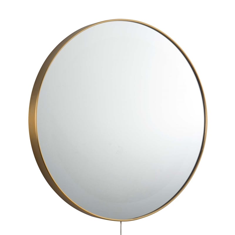 Carnival 36 Round LED Infinity Wall Mirror Brushed Brass Inline on/off