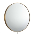 Carnival 36 Round LED Infinity Wall Mirror Brushed Brass Inline on/off