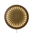 Carnival 36 Round LED Infinity Wall Mirror Brushed Brass Inline on/off