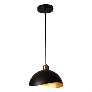 luna bella pendant light - matte black weathered brass