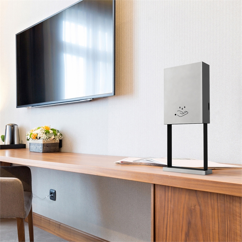 Luxe Tabletop Touchless Hand Sanitizer Dispenser - 21 Satin Nickel