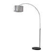 Marilyn 1 Light Arc Floor Lamp - 94 Chrome Mylar Crystal shade