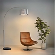 Marilyn 1 Light Arc Floor Lamp - 94 Chrome Mylar Crystal shade