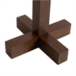 Swiss Cross Table Lamp - Dark Walnut Wood Finish Weathered Brass