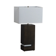 Zen Standing Table Lamp - Gilded Ebony Wood Finish