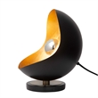 Luna Bella Accent Table Lamp Black & Gold-leaf shade Weathered Brass